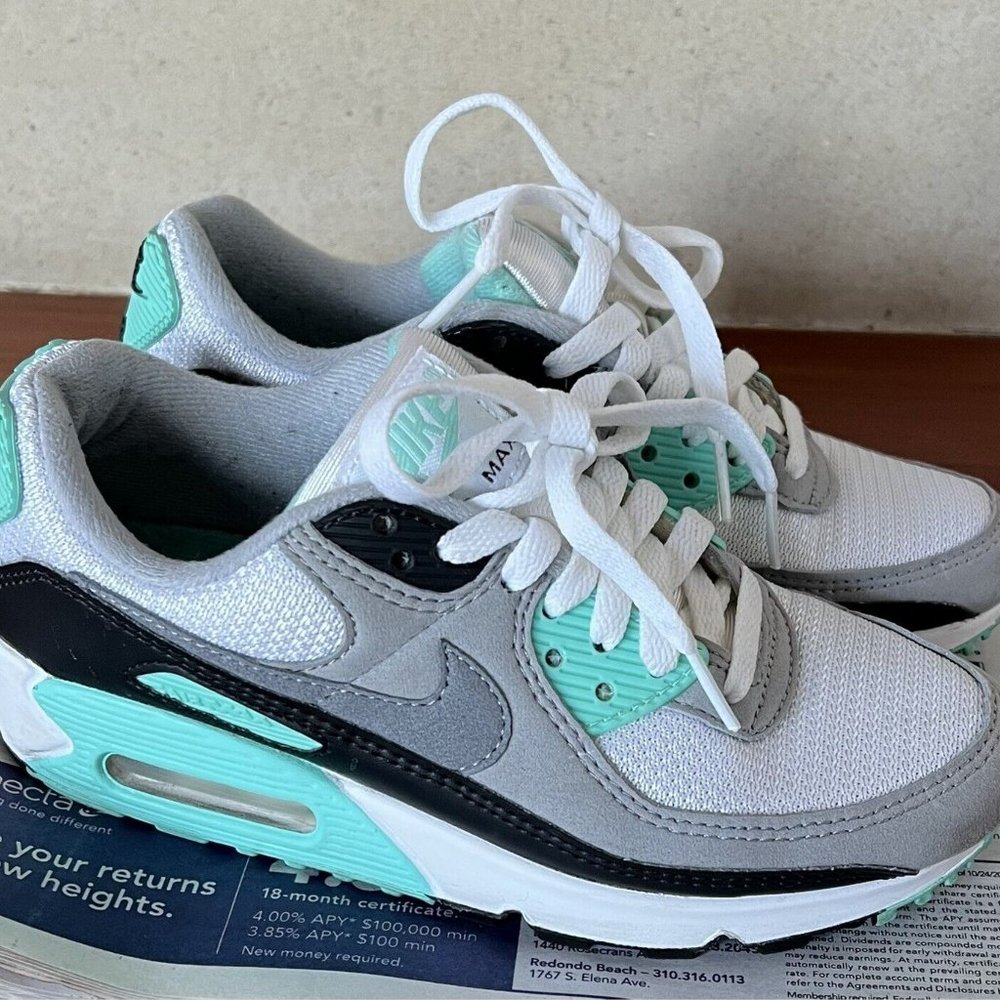 Nike Air Max 90 Recraft Hyper Turquoise Women's Sneakers Shoes Sz 5 5W 3.5M 2020
